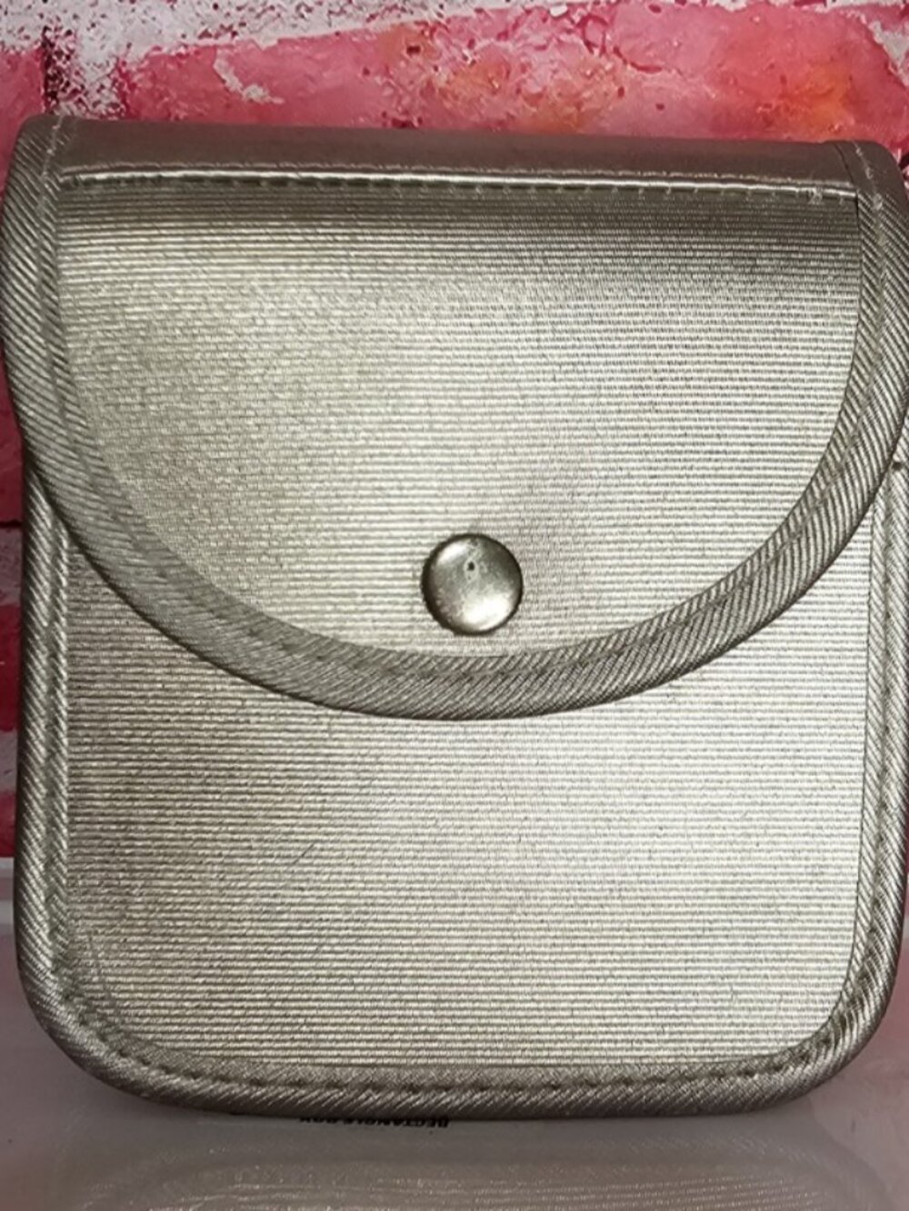 Vintage Mary Kay Champagne Gold Miniture Lipstick Makeup Pouch 4.5x5